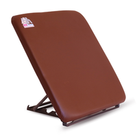 Bed Backrest  – Adjustable 4-Level Back Support with 1 inch Cushion (50×50 cm), brown
