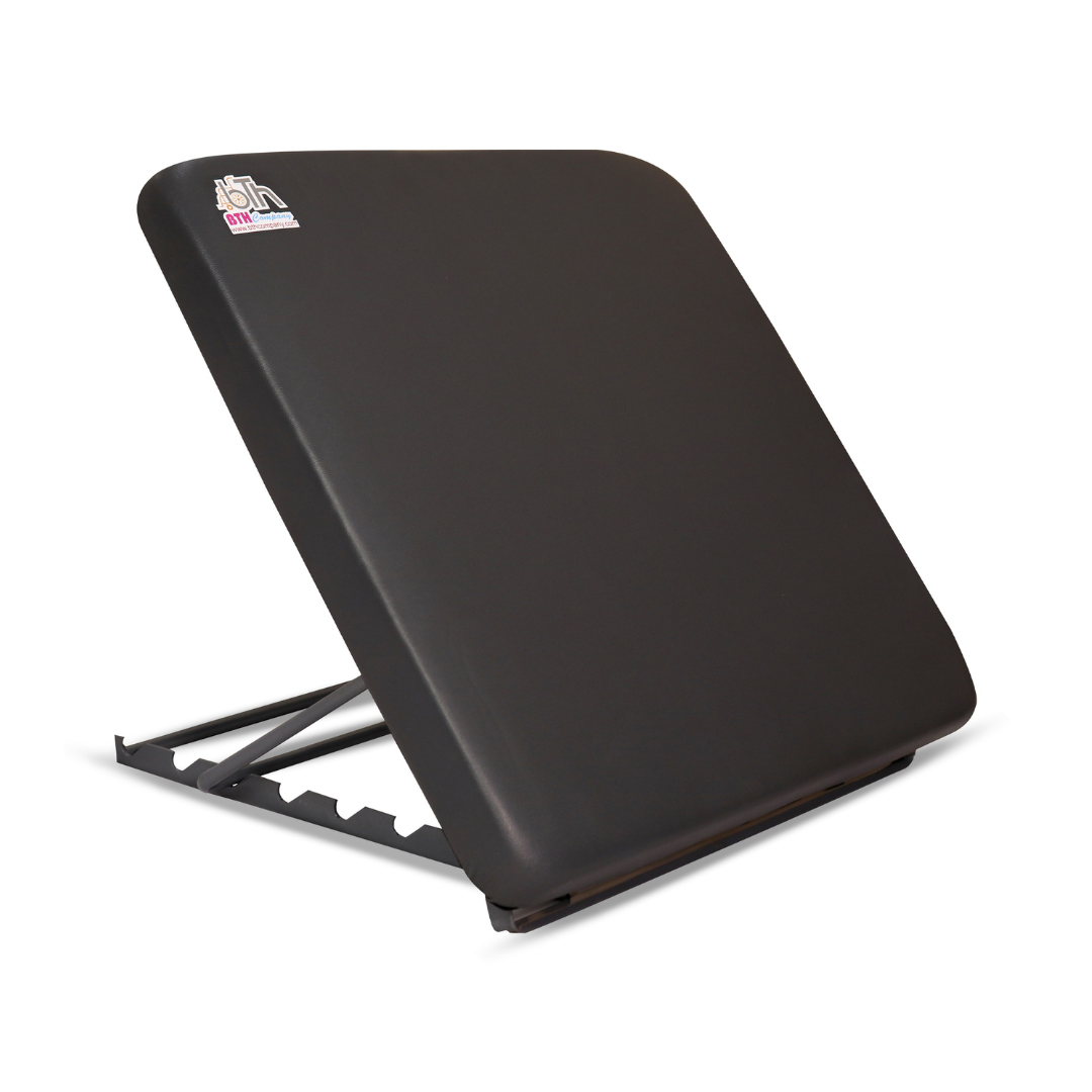 Bed Backrest – 60×60 cm, 2-Inch Cushion, 4-Level Adjustable, Grey