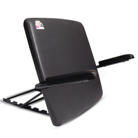 Adjustable Bed Backrest with Arm Support – 60×60 cm, 2-Inch Cushion, 4-Level Adjustable, Grey